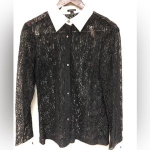 Ann Taylor retail store lace blouse